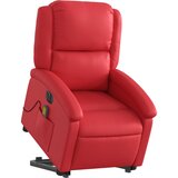  Električni masažni naslonjač na podizanje umjetna koža crveni | shoptok.hr