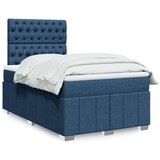 vidaXL Krevet s oprugama i madracem plavi 120 x 190 cm od tkanine | shoptok.hr