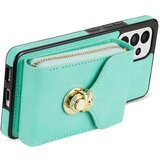 INORCO Ovitek za telefon Crossbody za Samsung Galaxy A52 4G/5G/A52s 5G, PU usnje + TPU držalo za kartico z zadrgo, pokrov s stojalom, (22036189) | Shoptok.si