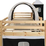  Otroški pograd s toboganom in lestvijo borovina 97x208 cm, (20787667) | Shoptok.si