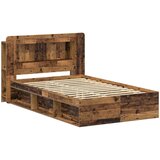  Okvir kreveta s pohranom s uzglavljem Staro drvo 120 x 190 cm | Eponuda.com