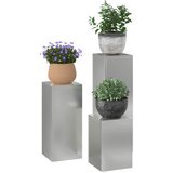  Stalak za biljke 3 pcs Srebrno Pocinčani čelik | shoptok.hr