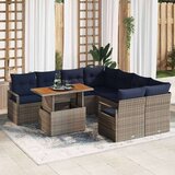  Komplet za jedilnico v vrtu 9 pcs Siva in mornarsko modra, (5000135650) | Shoptok.si