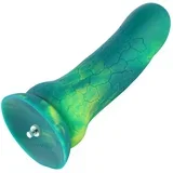 HSA118 Crack Wax Gourd Silicone Dildo KlicLok 9.5" Green