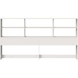 vidaXL Vzglavje s predelki bela 180 cm trdna borovina | Shoptok.si
