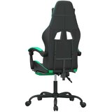  Vrtljiv gaming stol z oporo za noge črno in zeleno um. usnje, (20701340) | Shoptok.si