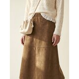Sinsay Midi suknja od imitacije brušene kože | shoptok.hr