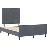 vidaXL Krevet Sivo 120x200 cm Baršun | shoptok.hr