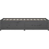  Dnevni ležaj sivi 90 x 200 cm od masivne borovine | Eponuda.com