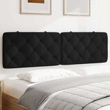 vidaXL Vzglavna stranica črna 180 cm žamet | Shoptok.si