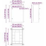  Upravljački ormar Siva 57 x 24,5 x 70 cm ABS plastika | shoptok.hr