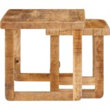 vidaXL Konec mize Rjava trden mangov les | Shoptok.si