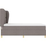  Podna opruga s madracem Tamno siva 90x190 cm Sivo-smeđa tkanina - Sivo-smeđa 160 x 200 cm S gumbima | shoptok.hr