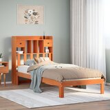 vidaXL Krevet s regalom za knjige bez madraca 90 x 200 cm od borovine Cijene