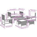 vidaXL vanjski set sofe Crna Sintetički ratan Srednji Vanjski set sofe | shoptok.hr