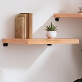  Zidna polica svjetlosmeđa 60x60x(2-6) cm obrađena hrastovina | shoptok.hr