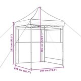 vidaXL Zložljivi pop-up šotor za zabave 2 stranici rjava | Shoptok.si