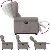  Električni naslanjač s funkcijo vstajanja taupe blago | Shoptok.si