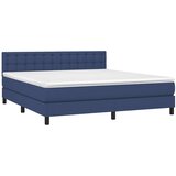  box spring s madracem LED plavi 160x200 cm od tkanine | shoptok.hr