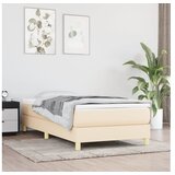  Krevet s oprugama i madracem krem 100 x 200 cm od tkanine | shoptok.hr