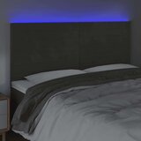  Posteljno vzglavje temno sivo 200x5x118/128 cm žamet, (20737952) | Shoptok.si