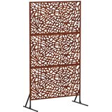  Zaslon za privatnost 100 x 50 x 180 cm Otporni čelik Rđa | shoptok.hr