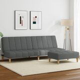  The Living Store Kavč dvosed z ležiščem in stolčkom za noge temno sivo blago - Kavč Z Ležiščem, (21494911) | Shoptok.si