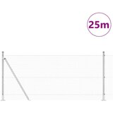 vidaXL Varjena žičnata ograja s 13 pritrjenimi stebri 0.8x25 m Pocinkano jeklo | Shoptok.si