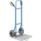 eurokraft pro voziček za prevoz vreč, modre barve, nakladalna površina za pakete šxg 430 x 450 mm, pocinkana izvedba, z ročajem, pu-kolesa Cene