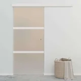 Klizna vrata od stakla ESG i aluminija 90 x 205 cm srebrna