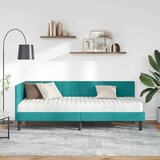 Kutni krevetni okvir s madracem 2 kom. Tirkizna Baršun | shoptok.hr