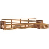  Set vanjskih sofa 5 kom. Prirodna Čvrsto drvo akacije Smeđa 337 x 162,5 x 73 cm | shoptok.hr