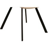 CARRYHOME stol, kovina, tekstil krem barve, črna | Shoptok.si