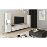 MID.YOU Dnevni Regal Berlin Iii, Bela, Osvetlitev, 3-Delni | Shoptok.si