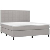 Krevet box spring s madracem svjetlosiva 160x200 cm tkanina | shoptok.hr
