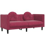  2-dijelni set sofa s jastucima crvena boja vina baršunasti | shoptok.hr