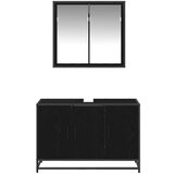 vidaXL Komplet pohištva za kopalnico 2 pcs Črni hrast 90 x 33 x 60 cm | Shoptok.si