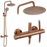 Rea Pršni komplet brez izliva s termostatom Lungo Copper Brush | Shoptok.si