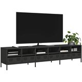 Maison Chic TV omarica - TV enota - Televizijska omarica črna 202x39x43,5 cm hladno valjano jeklo, (21702290) | Shoptok.si