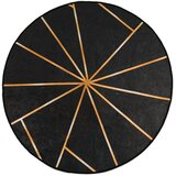 vidaXL Preproga pralna črna in zlata Ø 120 cm protizdrsna, (20959422) | Shoptok.si