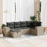 vidaXL 6-dijelni set vrtnih sofa od poliratana s jastucima svjetlosivi | shoptok.hr