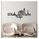 WALLXPERT Zidna dekoracija Philadelphia, 120 x 57 x 1,5 cm, Crna | Eponuda.ba
