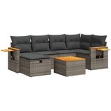 vidaXL 7-dijelni set vrtnih sofa sivi od poliratana | shoptok.hr