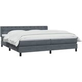  Krevet s oprugama i madracem tamnosivi 180x210 cm baršunasti | shoptok.hr
