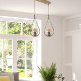 Opviq Damla 2 Li Sıralı Bal Camlı Eskitme Sarkıt Copper Chandelier