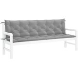  Jastuk za vrtnu klupu sivi 200 x (50+50) x 7 cm tkanina Oxford | shoptok.hr