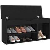 vidaXL klupa za cipele s jastukom crna 104 x 30 x 49 cm od iverice | shoptok.hr