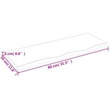  Kupaonska radna ploča svjetlosmeđa 80x30x2 cm tretirano drvo | shoptok.hr