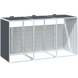 Spremište za 3 kante za otpad antracit 216x81x115 cm čelično | shoptok.hr