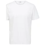 Selected Majice & Polo majice Noos Pan Linen T-Shirt - Bright White Bela